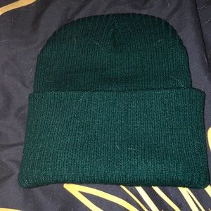 Green knit beanie